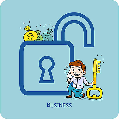 남자 일러스트 열쇠 자물쇠 한명 성인 비즈니스맨 오픈 돈자루 보안 땀 금융비즈니스 열쇠구멍 볼드라인 국내일러스트 AI파일 1 돈 비즈니스 안전 사람 금융 직장인 라인아이콘 파일형식 벡터