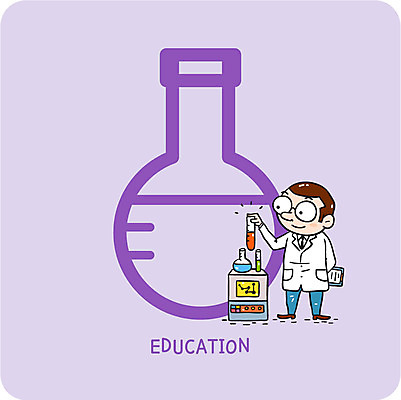 교육 남자 과학 일러스트 실험 한명 성인 과학자 시험관 비커 볼드라인 국내일러스트 AI파일 직업 1 실험기구 사람 라인아이콘 학자 파일형식 벡터