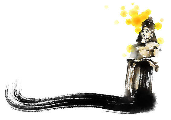 PSD 일러스트 캘리그라피 붓터치 이집트 사람없음 투탕카멘 국내일러스트 아프리카 파일형식