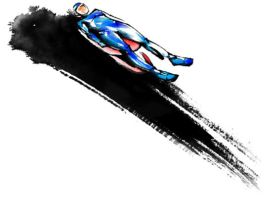 전신 PSD 남자 포즈 일러스트 캘리그라피 붓터치 겨울스포츠 운동선수 동계올림픽 한명 성인 루지 루지선수 국내일러스트 1 스포츠 올림픽 사람 파일형식