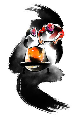 PSD 포즈 일러스트 캘리그라피 붓터치 겨울스포츠 운동선수 동계올림픽 성인 두명 봅슬레이 봅슬레이선수 국내일러스트 스포츠 올림픽 사람 파일형식