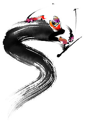 전신 PSD 포즈 일러스트 캘리그라피 붓터치 스키 겨울스포츠 운동선수 동계올림픽 한명 성인 스키선수 국내일러스트 1 스포츠 올림픽 사람 파일형식