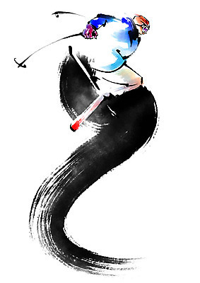 전신 PSD 포즈 일러스트 캘리그라피 붓터치 스키 겨울스포츠 운동선수 동계올림픽 한명 성인 스키선수 국내일러스트 1 스포츠 올림픽 사람 파일형식