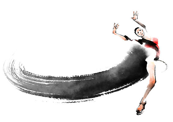 전신 PSD 여자 포즈 일러스트 캘리그라피 붓터치 겨울스포츠 운동선수 동계올림픽 한명 성인 피겨스케이팅 피겨스케이터 국내일러스트 1 스포츠 올림픽 사람 스케이팅 스케이터 파일형식