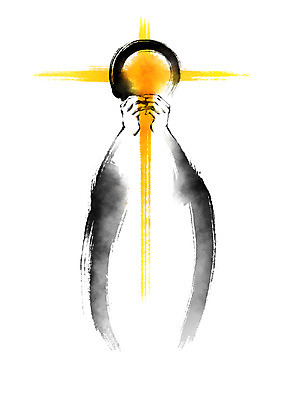 PSD 손 기독교 십자가 일러스트 캘리그라피 붓터치 신체부위 국내일러스트 종교 사람 파일형식