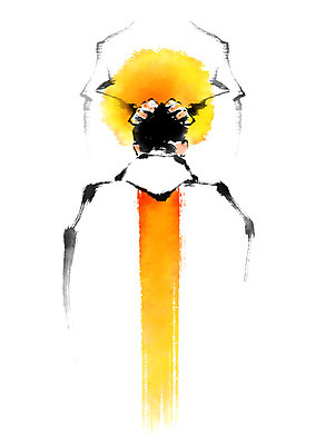 PSD 남자 일러스트 캘리그라피 붓터치 상반신 성인 두명 천주교 세례 신부님 국내일러스트 종교 사람 파일형식