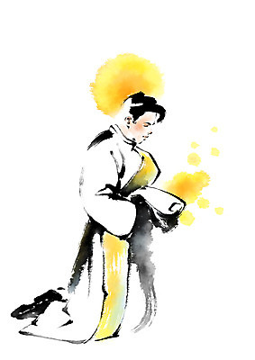 전신 PSD 남자 일러스트 캘리그라피 붓터치 한명 성인 천주교 무릎꿇기 국내일러스트 1 종교 모션 사람 파일형식