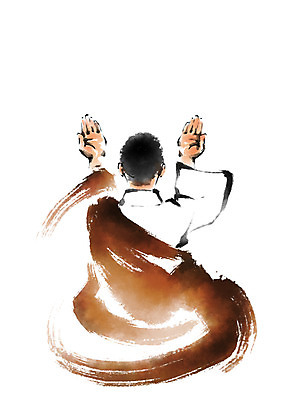 PSD 남자 불교 일러스트 캘리그라피 붓터치 한명 성인 절 승려 국내일러스트 1 종교 사람 인사 성직자 파일형식