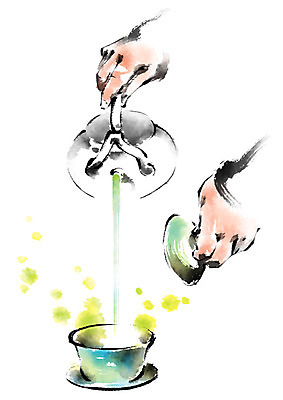 PSD 손 일러스트 캘리그라피 주전자 붓터치 신체부위 차 국내일러스트 음료 주방용품 사람 파일형식