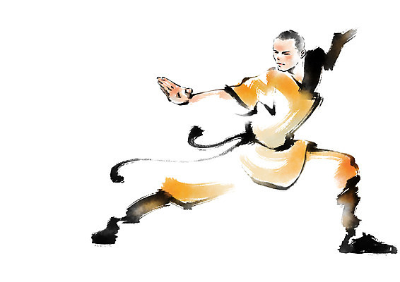 전신 PSD 남자 일러스트 캘리그라피 붓터치 한명 중국인 무술인 소림무술 국내일러스트 외국인 1 사람 동양인 파일형식