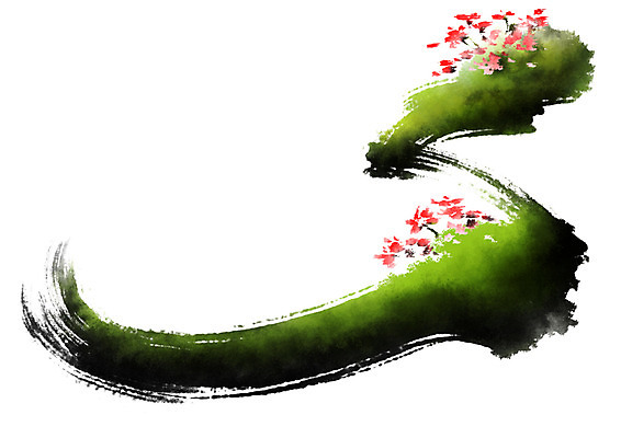 PSD 식물 꽃 일러스트 캘리그라피 붓터치 잔디 사람없음 국내일러스트 파일형식