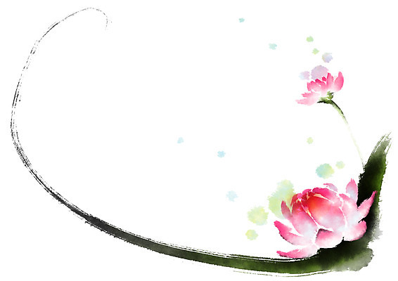 PSD 식물 꽃 일러스트 캘리그라피 붓터치 연꽃 사람없음 국내일러스트 파일형식