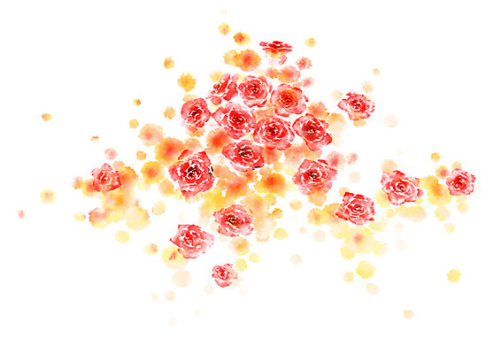 PSD 식물 꽃 일러스트 캘리그라피 붓터치 사람없음 장미 국내일러스트 파일형식