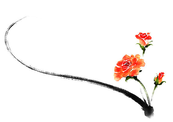 PSD 식물 꽃 일러스트 캘리그라피 붓터치 사람없음 장미 국내일러스트 파일형식