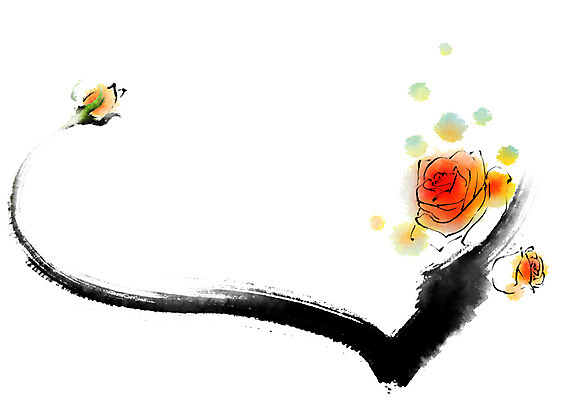 PSD 식물 꽃 일러스트 캘리그라피 붓터치 사람없음 장미 국내일러스트 파일형식