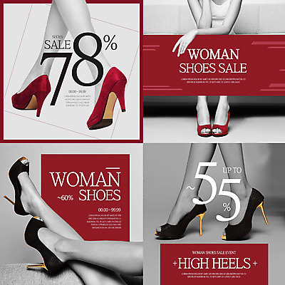 PSD 템플릿 여자 구두 웹템플릿 팝업 흑백 웹팝업 이벤트 여러명 성인 쇼핑 세일 하반신 하이힐 포인트 레이어팝업 스타일레이어 이미지템플릿 다수 신발 촬영기법 사람 금융 여성화 파일형식