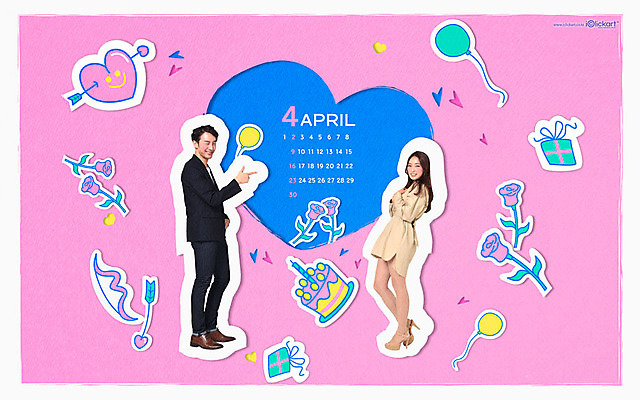 JPG 월페이퍼 바탕화면 4월 날짜 파일형식