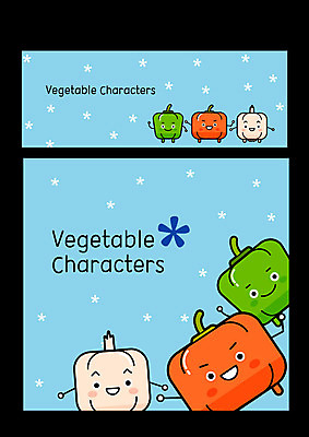 캐릭터 일러스트 호박 피망 마늘 사람없음 세트 귀여움 채소캐릭터 일러캐릭터 AI파일 컨셉 채소 파일형식 벡터