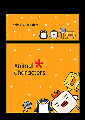 캐릭터 일러스트 오리 사람없음 세트 귀여움 닭 펭귄 타조 일러캐릭터 AI파일 컨셉 조류 파일형식 벡터