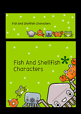 캐릭터 일러스트 개구리 사람없음 세트 귀여움 게 오징어 문어 어류캐릭터 일러캐릭터 AI파일 동물캐릭터 컨셉 연체동물 갑각류 양서류 어류 수중동물 파일형식 벡터