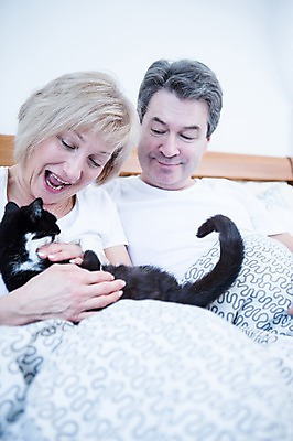 포토 JPG 백인 한마리 부부 응시 여자 남자 중년 50대 가족 안기 휴식 실내 웃음 앉기 상반신 두명 앞모습 노부부 고양이 기댐 다정 침대 반려 부부라이프 중년만 국내포토 서양인 1 라이프스타일 커플 시선 뷰포인트 가구 컨셉 포유류 관계 모션 표정 사람 성인 내부 반려동물 성인만 파일형식