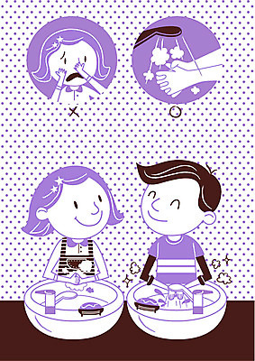 손 여자 남자 어린이 일러스트 상반신 신체부위 세명 청결 바이러스 예방 전염 손씻기 코로나바이러스 국내일러스트 AI파일 사람 위생 씻기 질병 감염 파일형식 벡터