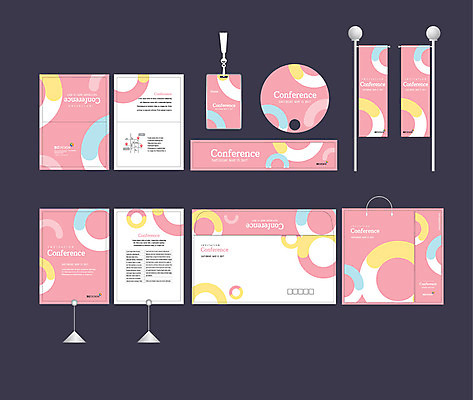 템플릿 배너템플릿 분홍색 무늬 이벤트 사람없음 세트 쇼핑백 현수막 원형 전단 엽서 초대장 패키지 사원증 박람회 손부채 기업홍보 소봉투 행사세트 행사템플릿 AI파일 도형 배너 컬러 가방 비즈니스 편지봉투 카드_감사 편지 홍보물 파일형식 벡터