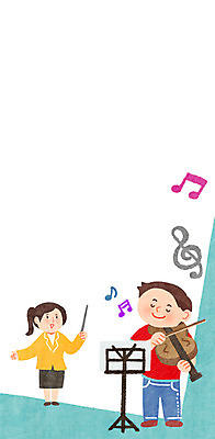 전신 PSD 여자 남자 어린이 음악 일러스트 프레임 성인 두명 교사 바이올린 악보 프레임일러스트 방과후 국내일러스트 직업 교육 현악기 문화예술 사람 파일형식