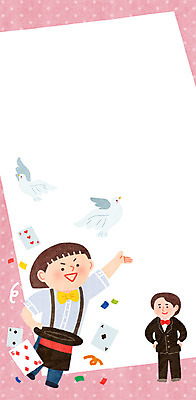전신 PSD 모자 남자 어린이 일러스트 프레임 성인 두명 마술 트럼프 비둘기 카드마술 프레임일러스트 방과후 국내일러스트 잡화 교육 조류 사람 놀이용품 파일형식