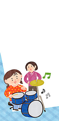 PSD 여자 어린이 음악 일러스트 교실 프레임 상반신 성인 두명 교사 드럼 프레임일러스트 여자만 방과후 국내일러스트 직업 교육 학교 문화예술 타악기 사람 파일형식