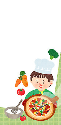 PSD 남자 어린이 토마토 일러스트 교실 프레임 피자 요리 한명 상반신 당근 브로콜리 프레임일러스트 방과후 국내일러스트 1 교육 채소 학교 뿌리채소 패스트푸드 서양음식 사람 파일형식