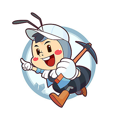 캐릭터 한마리 일러스트 의인화 사람없음 귀여움 가리킴 곤충캐릭터 개미 일개미 일러캐릭터 AI파일 1 곤충 컨셉 손짓 파일형식 벡터