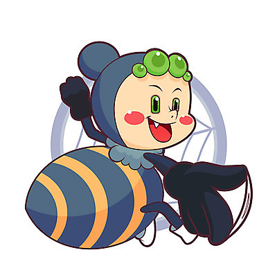 캐릭터 한마리 일러스트 의인화 사람없음 귀여움 거미줄 거미 곤충캐릭터 일러캐릭터 AI파일 1 곤충 컨셉 파일형식 벡터