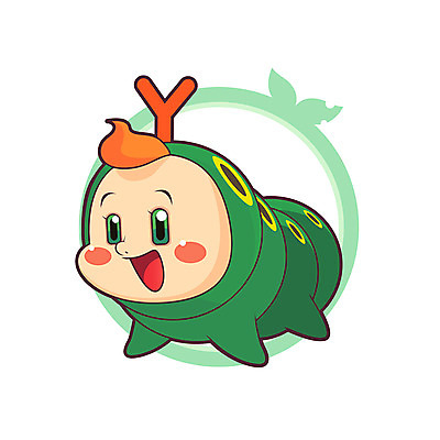 캐릭터 한마리 일러스트 의인화 사람없음 귀여움 곤충캐릭터 애벌레 일러캐릭터 AI파일 1 곤충 컨셉 벌레 파일형식 벡터