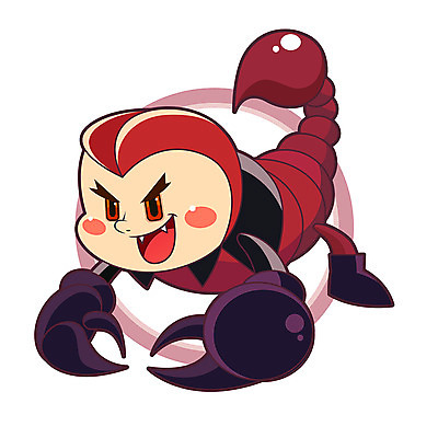 캐릭터 한마리 일러스트 의인화 사람없음 귀여움 전갈 곤충캐릭터 일러캐릭터 AI파일 1 곤충 컨셉 절지류 파일형식 벡터