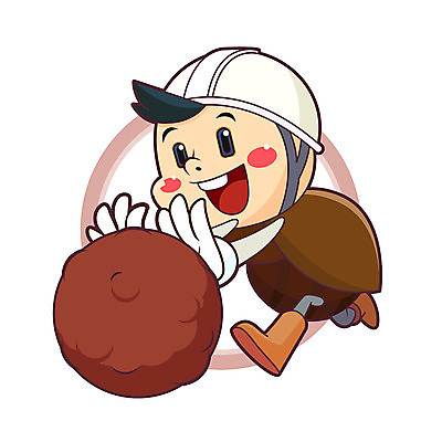 캐릭터 한마리 일러스트 의인화 사람없음 귀여움 안전모 곤충캐릭터 변 쇠똥구리 일러캐릭터 AI파일 1 곤충 컨셉 헬멧 안전장비 파일형식 벡터