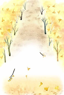 PSD 계절 길 낙엽 일러스트 나뭇잎 사람없음 가을 나뭇가지 은행나무 계절백그라운드 가을배경 국내일러스트 나무 백그라운드 잎 파일형식 가을_계절