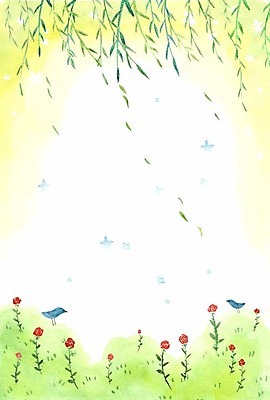 PSD 계절 꽃잎 두마리 일러스트 조류 초원 사람없음 장미 봄 버드나무 계절백그라운드 봄배경 국내일러스트 나무 동물 꽃 백그라운드 2 파일형식