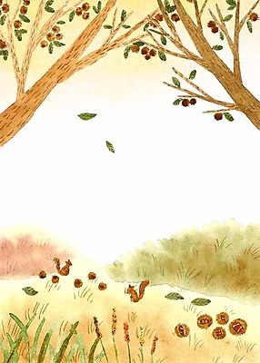 PSD 나무 계절 낙엽 두마리 일러스트 사람없음 가을 풀잎 밤 밤송이 숲 다람쥐 계절백그라운드 가을배경 국내일러스트 식물 백그라운드 잎 2 견과류 풀_식물 밤_견과류 설치류 파일형식 가을_계절