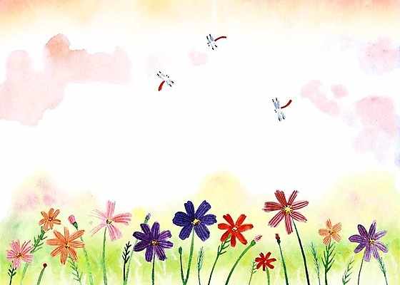 PSD 구름 계절 일러스트 하늘 초원 사람없음 가을 잠자리 코스모스 계절백그라운드 가을배경 국내일러스트 자연요소 꽃 곤충 백그라운드 파일형식 가을_계절