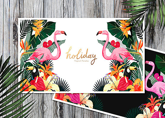 PSD 식물 꽃 잎 일러스트 나뭇잎 열대 사람없음 목재 나뭇결 플라밍고 열대식물 엽서 야자수잎 목업 트로피컬아트 나무배경 국내일러스트 나무 백그라운드 재료 조류 편지 그림 파일형식