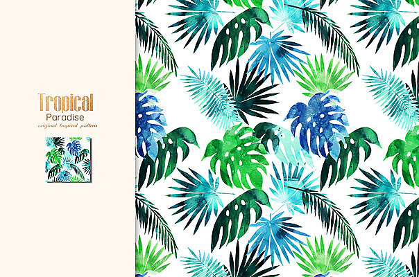 PSD 식물 ZIP 잎 패턴 일러스트 나뭇잎 열대 사람없음 열대식물 트로피컬아트 국내일러스트 무늬 그림 파일형식