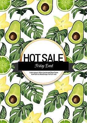 PSD 식물 ZIP 잎 일러스트 나뭇잎 열대 사람없음 세일 열대식물 열대과일 아보카도 트로피컬아트 국내일러스트 과일 그림 파일형식