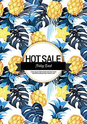 PSD 식물 ZIP 잎 일러스트 나뭇잎 열대 사람없음 세일 열대식물 파인애플 열대과일 트로피컬아트 국내일러스트 과일 그림 파일형식