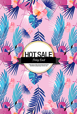 PSD 식물 꽃 ZIP 잎 패턴 일러스트 나뭇잎 열대 사람없음 세일 플라밍고 열대식물 히비스커스 트로피컬아트 국내일러스트 무늬 조류 그림 파일형식