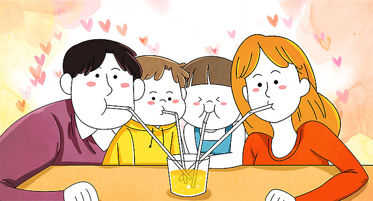 PSD 여자 남자 딸 아들 음료 어린이 일러스트 가족 엄마 빨대 웃음 여러명 상반신 성인 화목 봄 마시기 하트 아빠 국내일러스트 모양 계절 다수 컨셉 관계 모션 표정 사람 파일형식