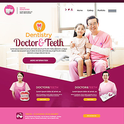 PSD 템플릿 여자 남자 어린이 분홍색 중년 50대 웹템플릿 이벤트페이지 치과 이벤트 여러명 성인 30대 한국인 치과의사 치아모형 이미지템플릿 컬러 다수 병원 사람 동양인 장년 의사 치아 페이지 파일형식