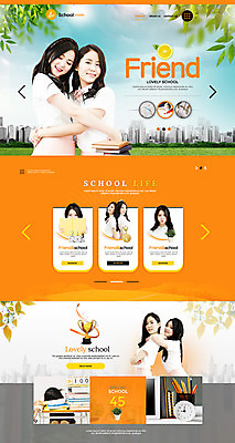 PSD 템플릿 학생 여자 웹템플릿 사이트템플릿 여러명 20대 성인 책 홈페이지 주황색 홈페이지시안 우정 한국인 트로피 성인여자만 이미지템플릿 컬러 다수 사람 동양인 청년 친구 상_우승 여자만 성인만 파일형식