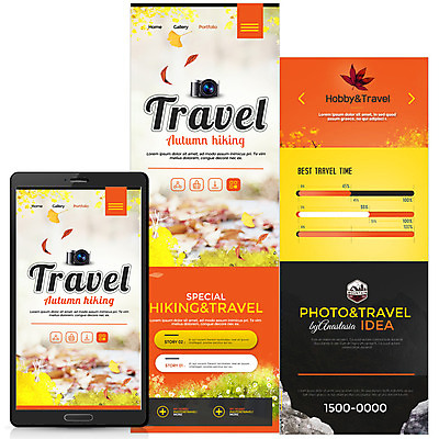 PSD 템플릿 여행 웹템플릿 낙엽 모바일 사람없음 스마트폰 카메라 주황색 등산 모바일템플릿 모바일웹 이미지템플릿 컬러 잎 전자제품 핸드폰 스마트기기 트래킹 파일형식