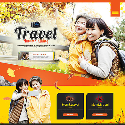 PSD 템플릿 여자 노년 40대 웹템플릿 낙엽 모녀 이벤트페이지 이벤트 여러명 성인 카메라 주황색 한국인 60대 셀프카메라 여자만 이미지템플릿 딸 컬러 중년 다수 잎 가족 엄마 사람 동양인 전자제품 사진촬영 페이지 파일형식